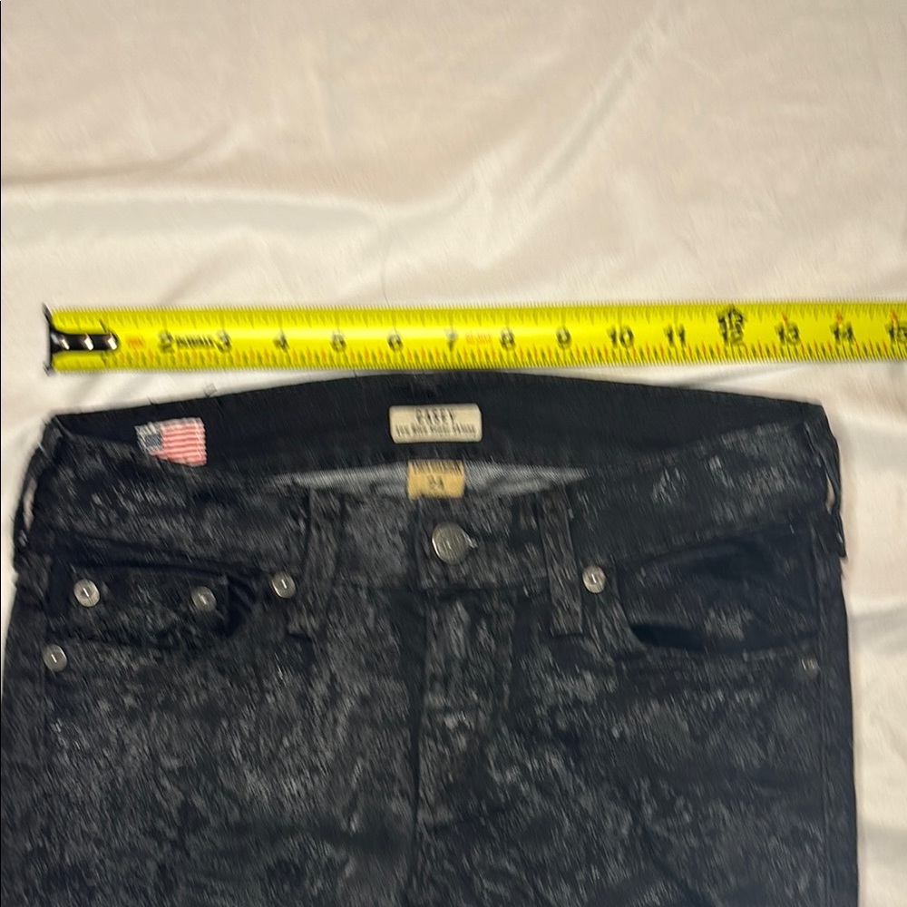 True religion Casey low rise super skinny  Patterned Jeans size 24 - Picture 4 of 8